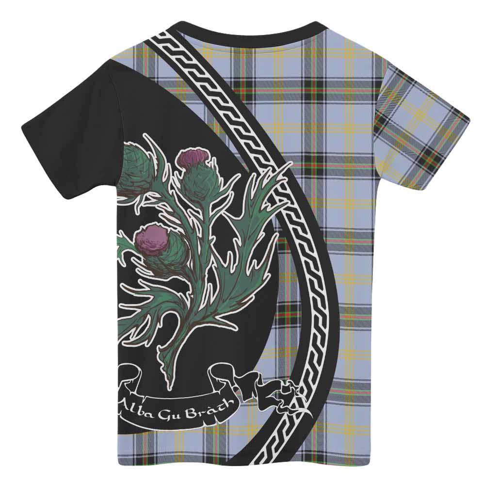 Bell Family Crest Tartan Kid T-shirt Alba Thistle Inspired - Tartan Vibes Clothing