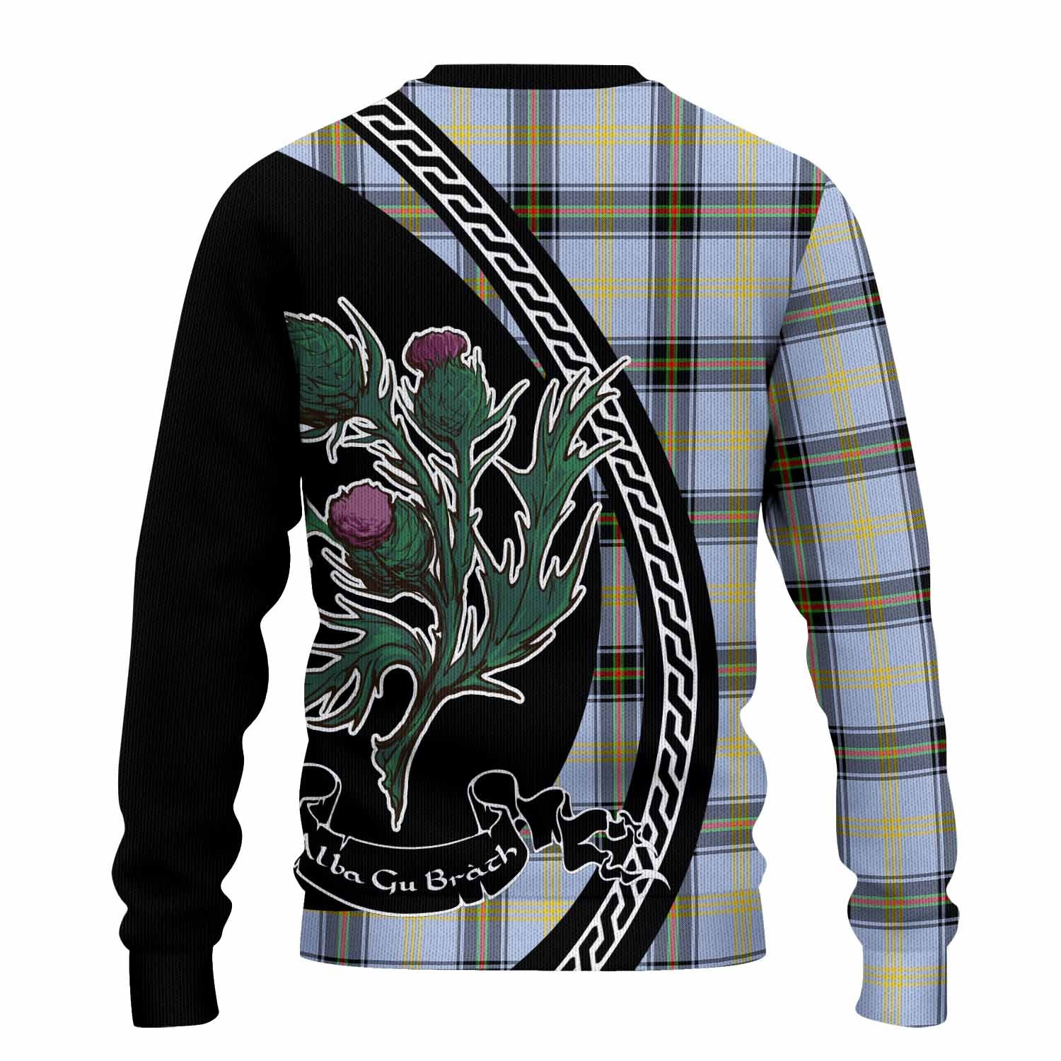 Bell Family Crest Tartan Knitted Sweater Alba Thistle Inspired - Tartan Vibes Clothing