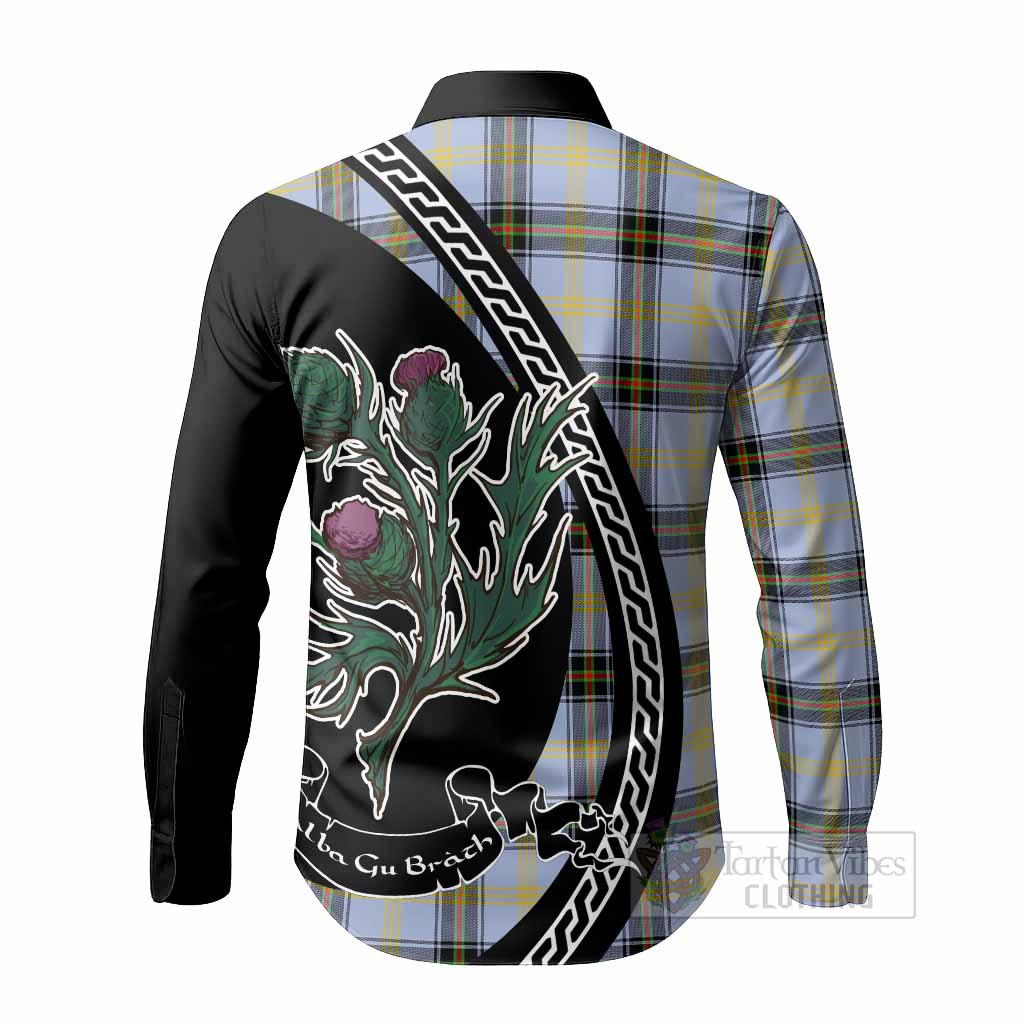Bell Family Crest Tartan Long Sleeve Button Shirts Alba Thistle Inspired - Tartan Vibes Clothing