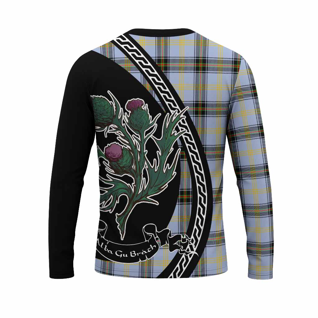 Bell Family Crest Tartan Long Sleeve T-Shirt Alba Thistle Inspired - Tartan Vibes Clothing