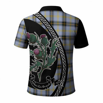 Bell Family Crest Tartan Polo Shirt Alba Thistle Inspired