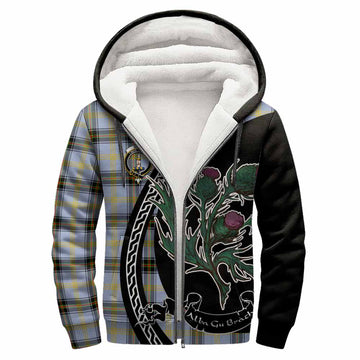 Bell Family Crest Tartan Sherpa Hoodie Alba Thistle Inspired