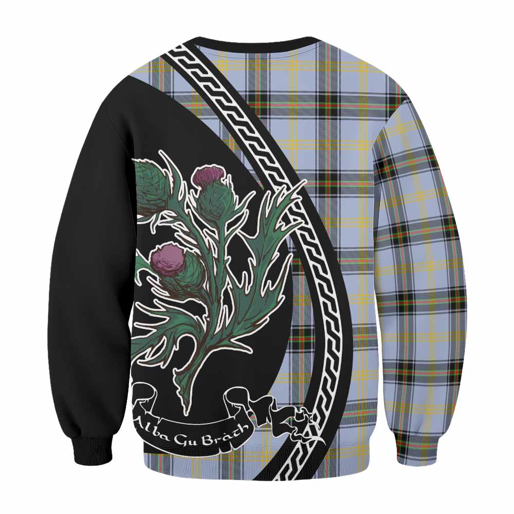 Bell Family Crest Tartan Sweatshirt Alba Thistle Inspired - Tartan Vibes Clothing