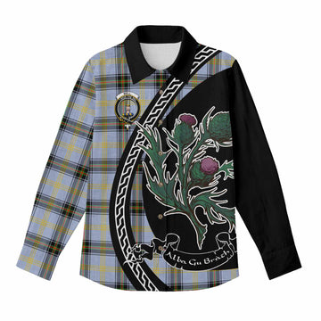 Bell Family Crest Tartan Women Casual Shirt Alba Thistle Inspired - Tartan Vibes Clothing