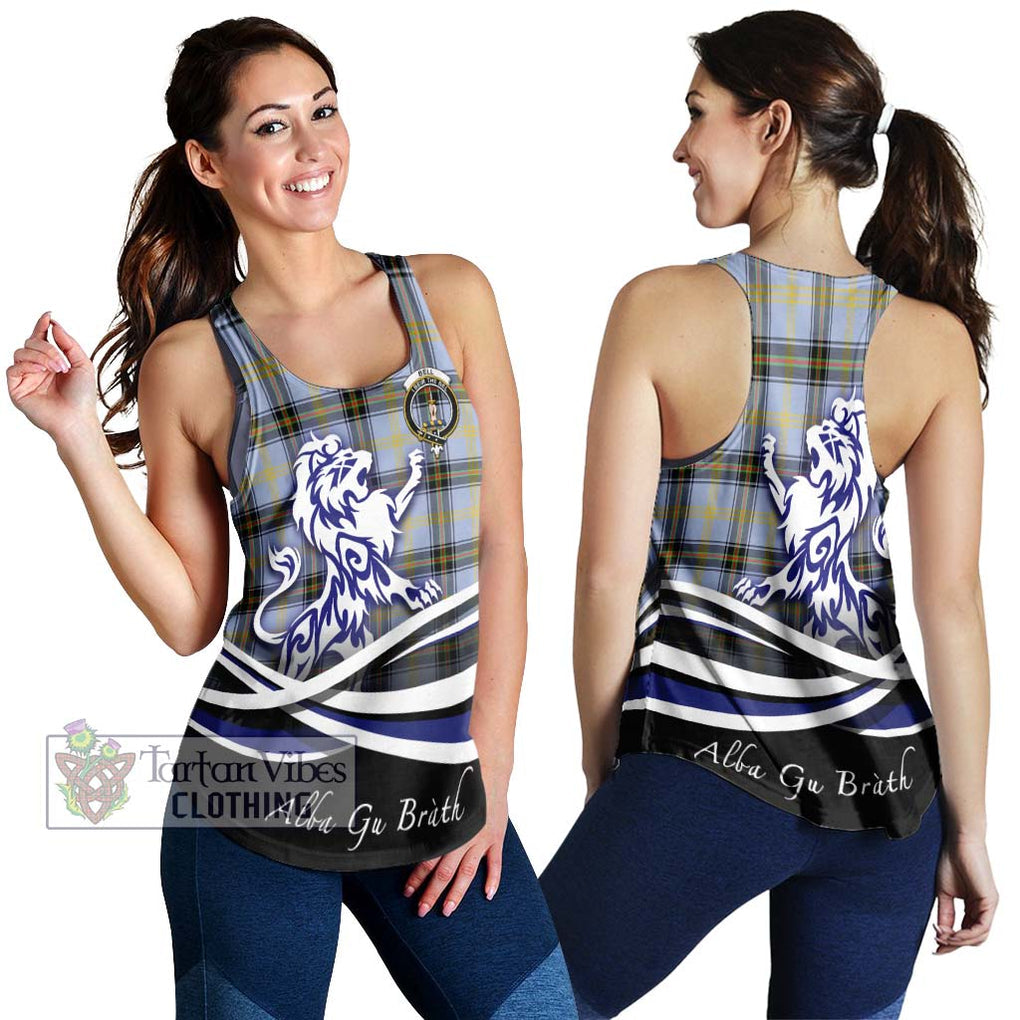 Bell of the Borders Tartan Women's Racerback Tanks with Alba Gu Brath Regal Lion Emblem 4XL - Tartanvibesclothing Shop