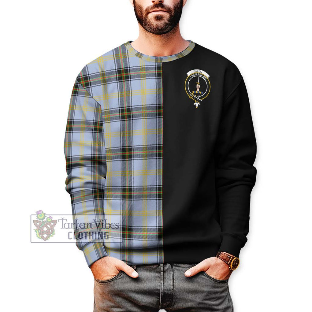 Bell of the Borders Tartan Sweatshirt with Family Crest and Half Of Me Style Unisex - Tartanvibesclothing Shop