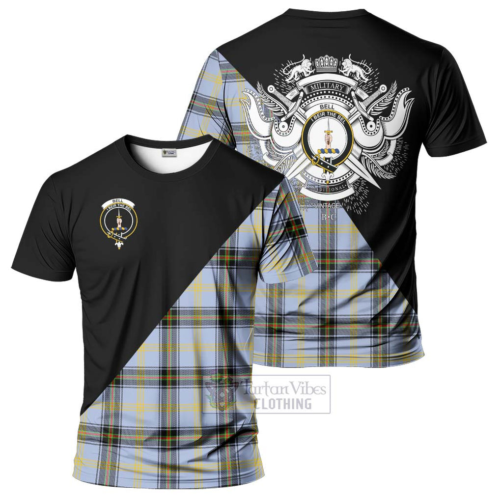 Bell of the Borders Tartan T-Shirt with Family Crest and Military Logo Style Kid's Shirt - Tartanvibesclothing Shop