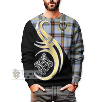 Bell of the Borders Tartan Sweatshirt with Family Crest and Celtic Symbol Style Unisex - Tartan Vibes Clothing