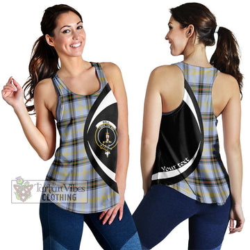 Bell of the Borders Tartan Women's Racerback Tanks with Family Crest Circle Style 4XL - Tartan Vibes Clothing