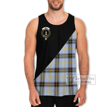 Bell of the Borders Tartan Men's Tank Top with Family Crest and Military Logo Style Men - Tartanvibesclothing Shop
