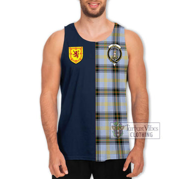 Tartan Vibes Clothing Bell of the Borders Tartan Men's Tank Top with Scottish Lion Royal Arm Half Style