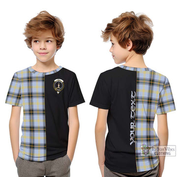 Bell of the Borders Tartan Kid T-Shirt with Family Crest and Half Of Me Style Youth XL Size14 - Tartanvibesclothing Shop