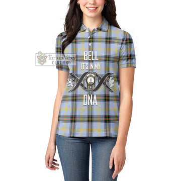 Bell of the Borders Tartan Women's Polo Shirt with Family Crest DNA In Me Style Women - Tartanvibesclothing Shop