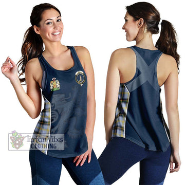 Bell of the Borders Tartan Women's Racerback Tanks with Family Crest and Lion Rampant Vibes Sport Style 4XL - Tartan Vibes Clothing