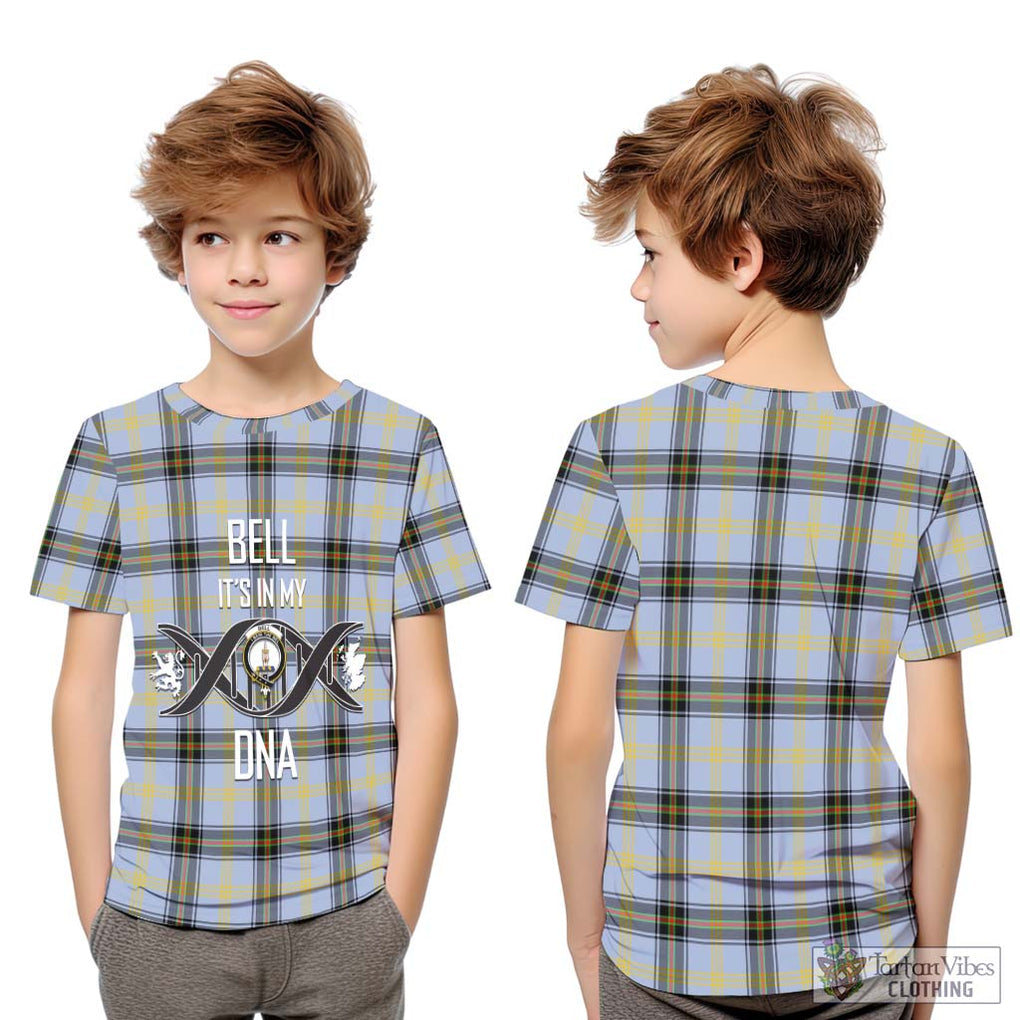 Bell of the Borders Tartan Kid T-Shirt with Family Crest DNA In Me Style Youth XL Size14 - Tartanvibesclothing Shop
