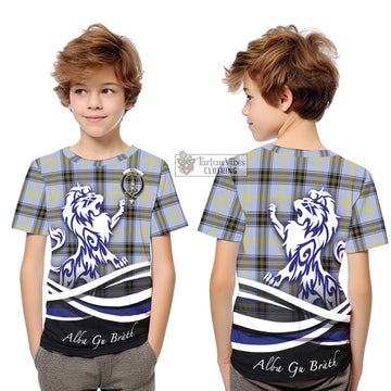 Bell of the Borders Tartan Kid T-Shirt with Alba Gu Brath Regal Lion Emblem Youth XL Size14 - Tartanvibesclothing Shop