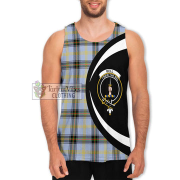 Bell of the Borders Tartan Men's Tank Top with Family Crest Circle Style Men - Tartan Vibes Clothing