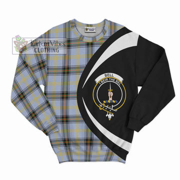 Bell of the Borders Tartan Sweatshirt with Family Crest Circle Style Unisex - Tartan Vibes Clothing