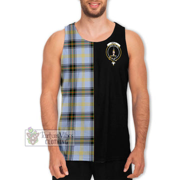 Bell of the Borders Tartan Men's Tank Top with Family Crest and Half Of Me Style Men - Tartanvibesclothing Shop