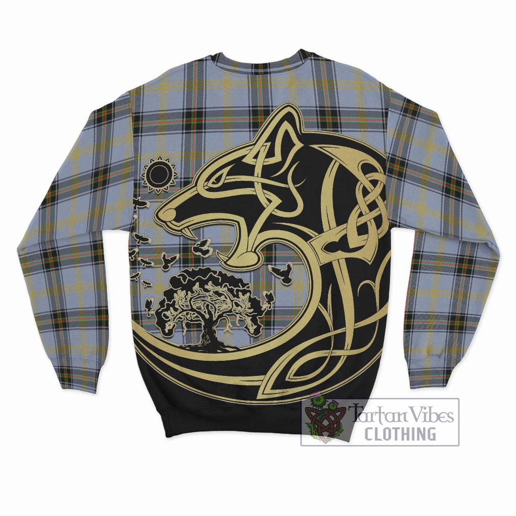 Bell of the Borders Tartan Sweatshirt with Family Crest Celtic Wolf Style - Tartan Vibes Clothing