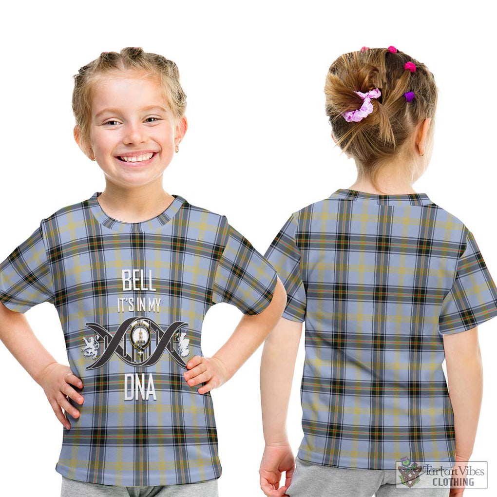Bell of the Borders Tartan Kid T-Shirt with Family Crest DNA In Me Style - Tartanvibesclothing Shop