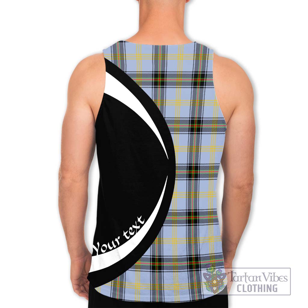 Bell of the Borders Tartan Men's Tank Top with Family Crest Circle Style - Tartan Vibes Clothing