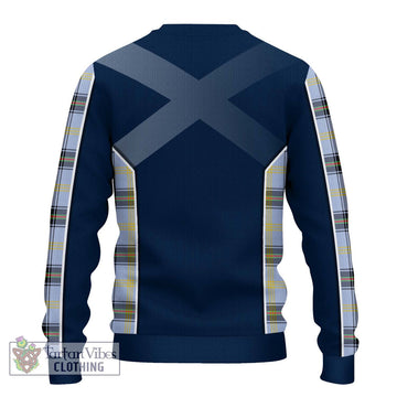 Bell of the Borders Tartan Knitted Sweater with Family Crest and Lion Rampant Vibes Sport Style - Tartan Vibes Clothing