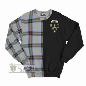 Bell of the Borders Tartan Sweatshirt with Family Crest and Half Of Me Style - Tartanvibesclothing Shop