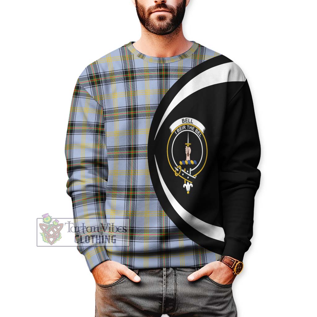 Bell of the Borders Tartan Sweatshirt with Family Crest Circle Style - Tartan Vibes Clothing