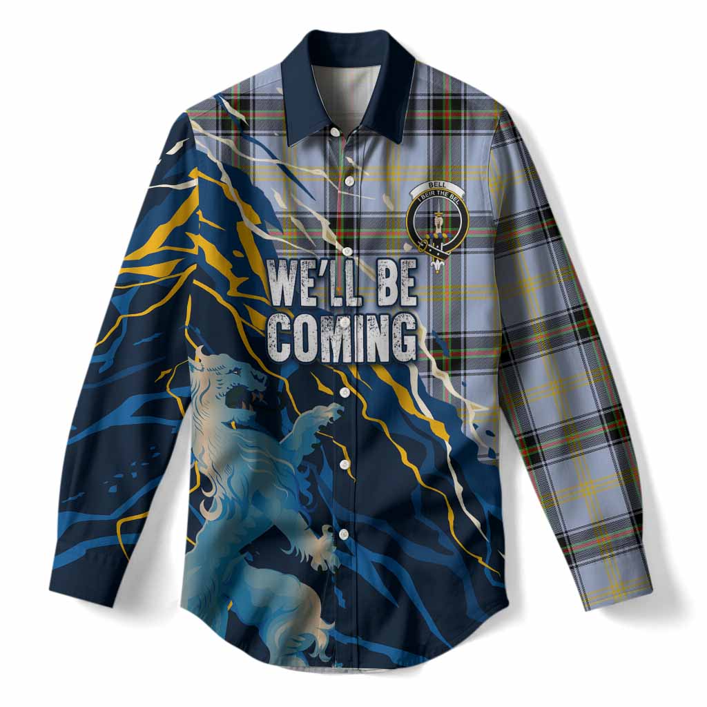 Bell Scotland Tartan Women Casual Shirt WC2026 Football - We'll Be Coming