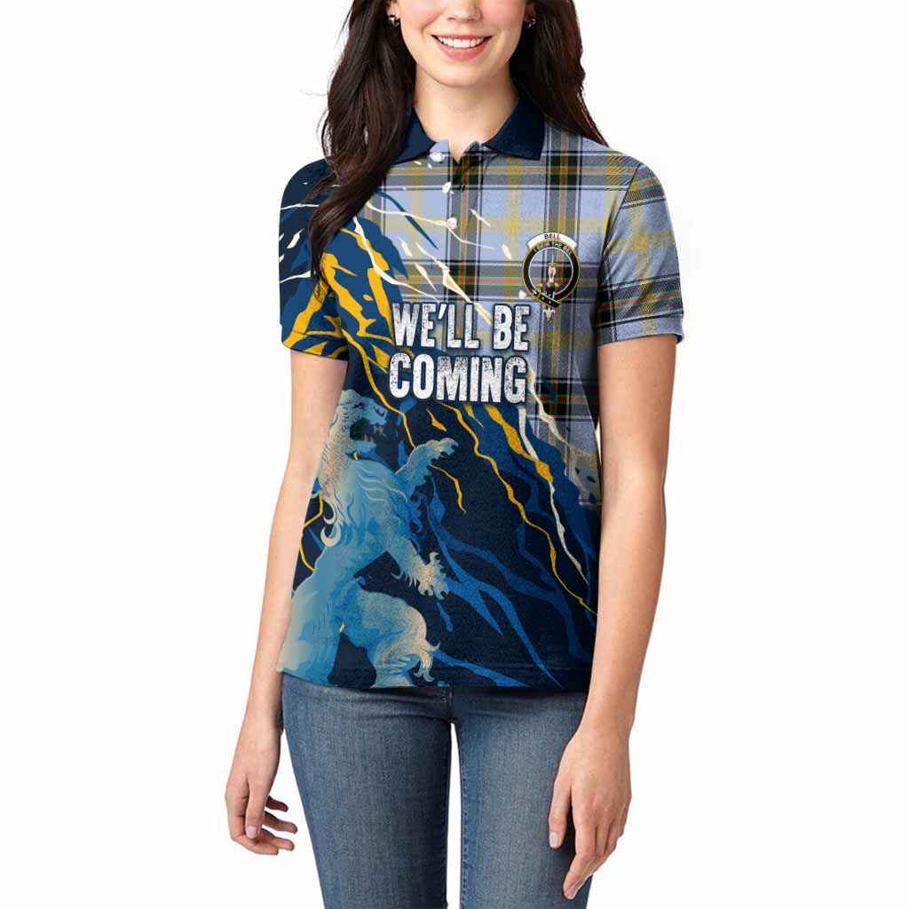 Bell Scotland Tartan Women Polo Shirt WC2026 Football - We'll Be Coming