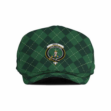 Bell Scottish Family Crest Flat Cap Green Argyle Classic Style