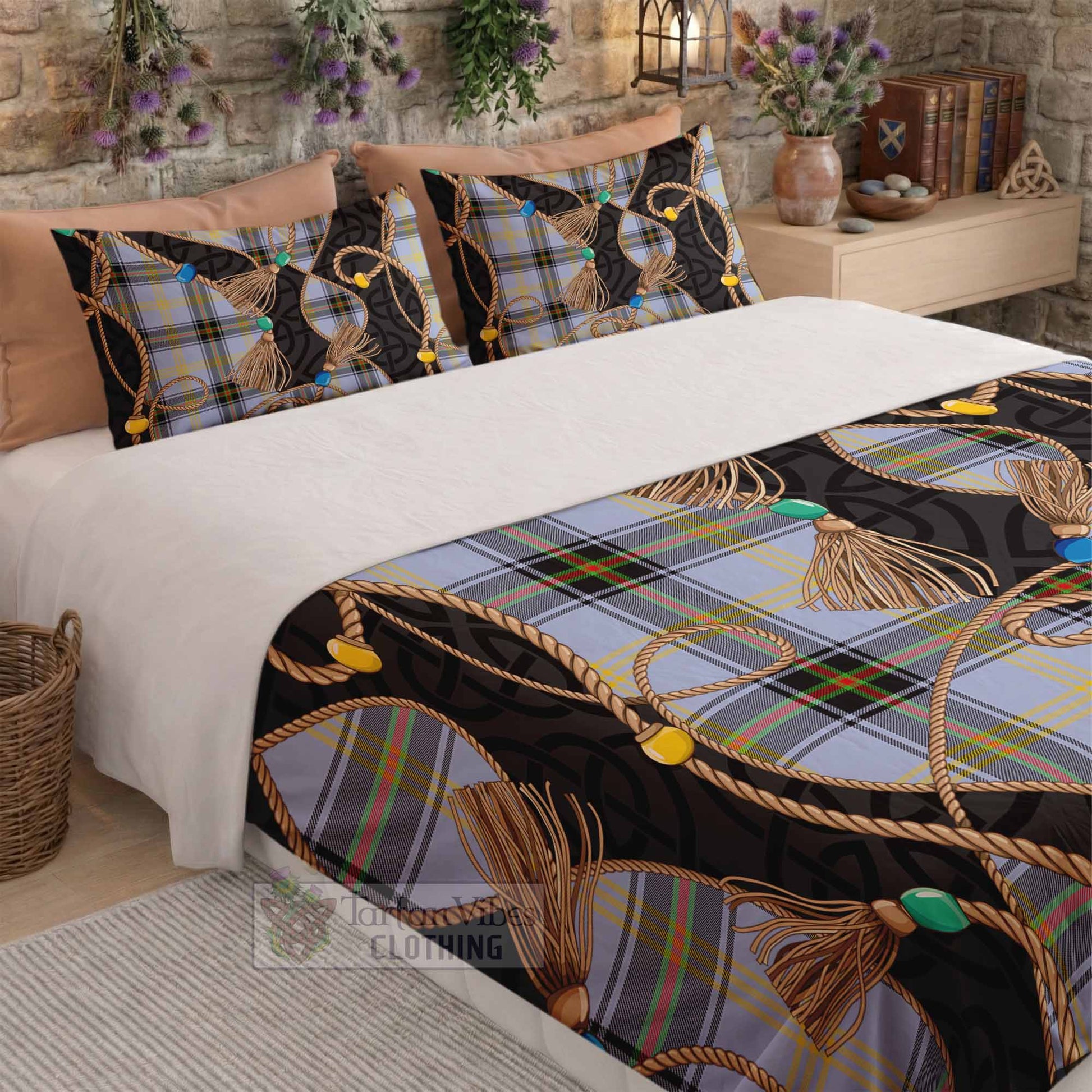 Bell Scottish Tartan Twisted Ropes Stylized Bedding Set - Tartan Vibes Clothing