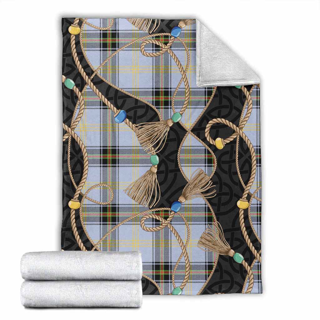 Bell Scottish Tartan Twisted Ropes Stylized Blanket X-Large 59 x 79 inches 150 x 200 cm - Tartan Vibes Clothing