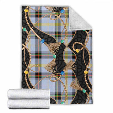 Bell Scottish Tartan Twisted Ropes Stylized Blanket X-Large 59 x 79 inches 150 x 200 cm - Tartan Vibes Clothing