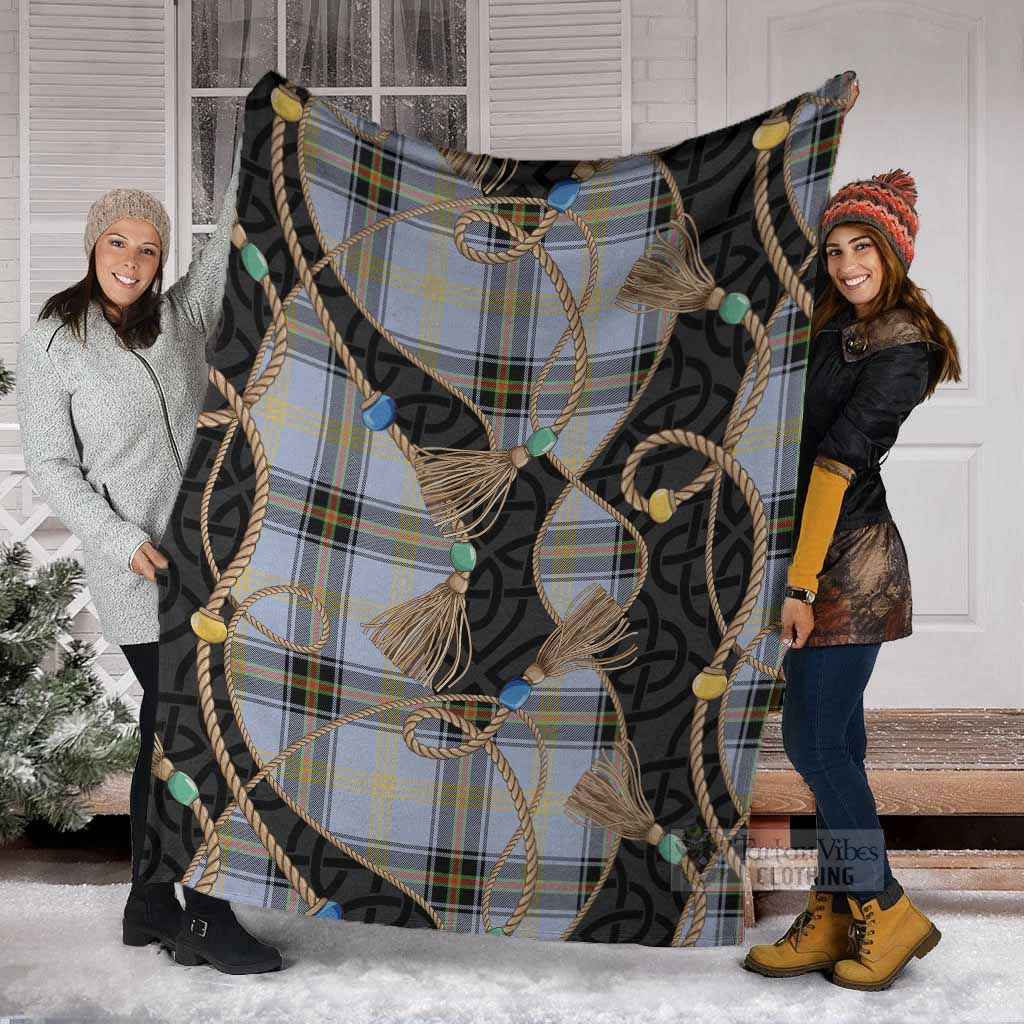 Bell Scottish Tartan Twisted Ropes Stylized Blanket - Tartan Vibes Clothing