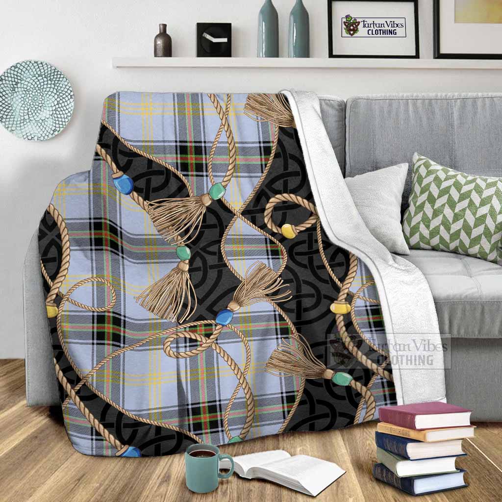 Bell Scottish Tartan Twisted Ropes Stylized Blanket - Tartan Vibes Clothing