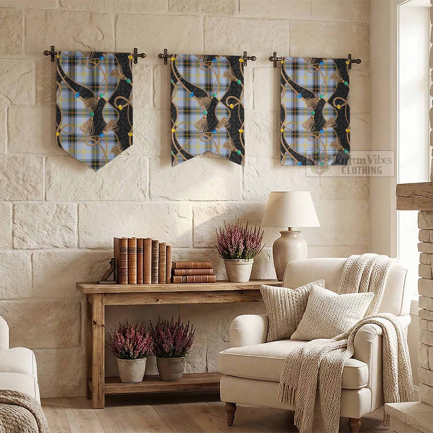 Bell Scottish Tartan Twisted Ropes Stylized Gonfalon - Tartan Vibes Clothing