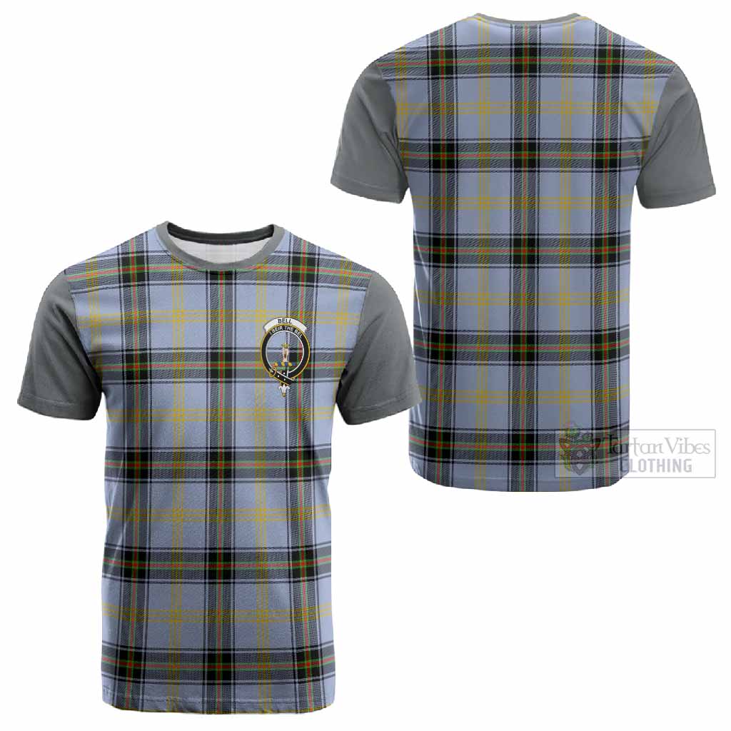 Bell Tartan Accent Cotton T-shirt with Family Crest