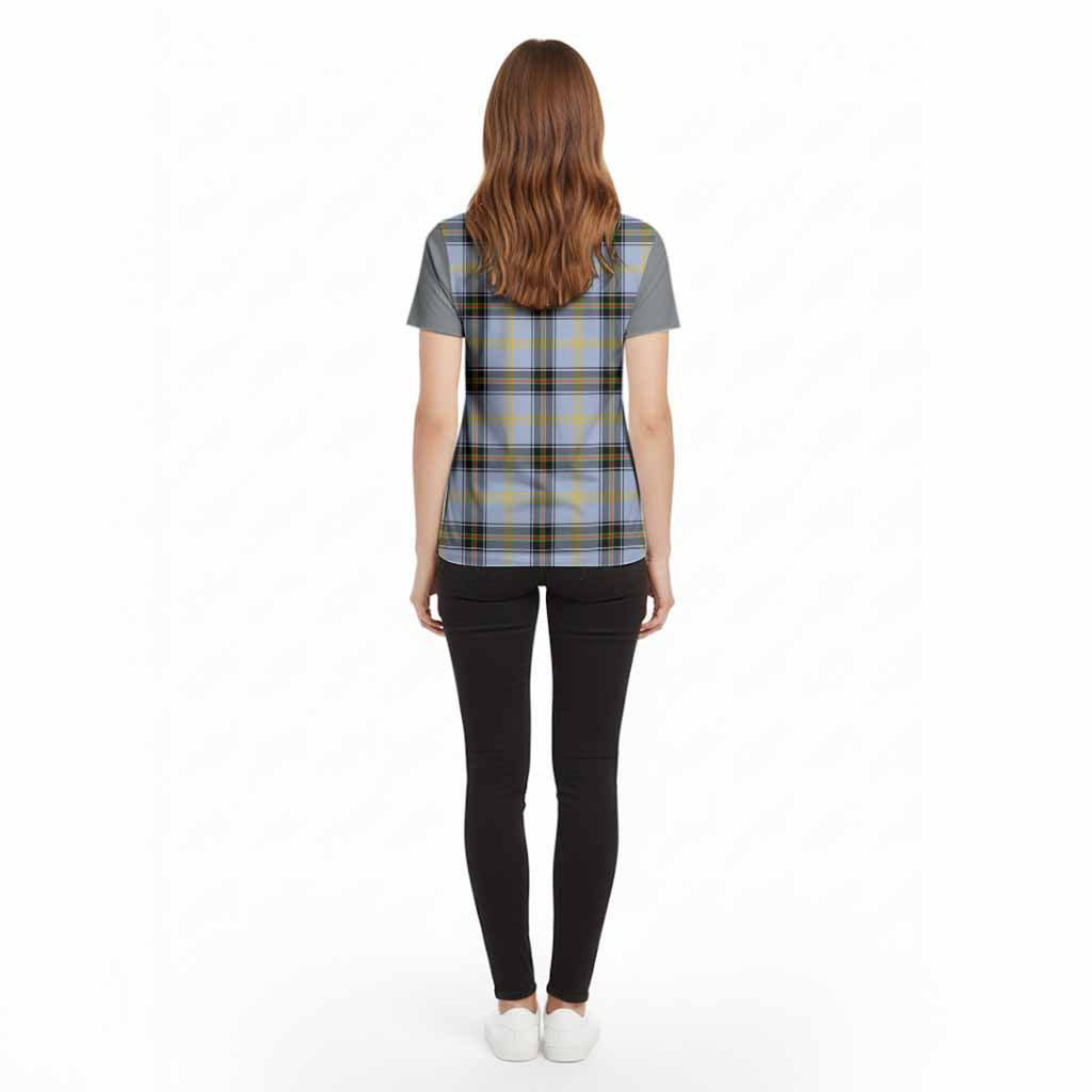 Bell Tartan Accent Cotton T-shirt with Family Crest