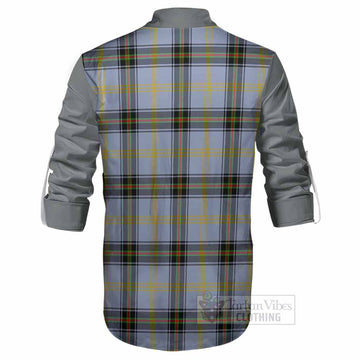 Bell Tartan Accent Ghillie Shirt with Family Crest
