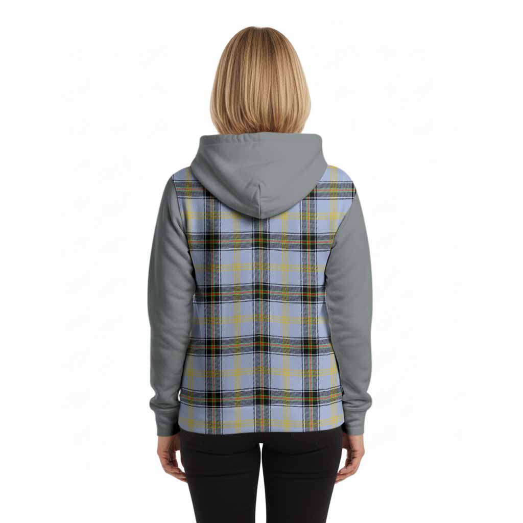 Bell Tartan Accent Hoodie with Family Crest