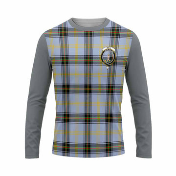 Bell Tartan Accent Long Sleeve T-Shirt with Family Crest