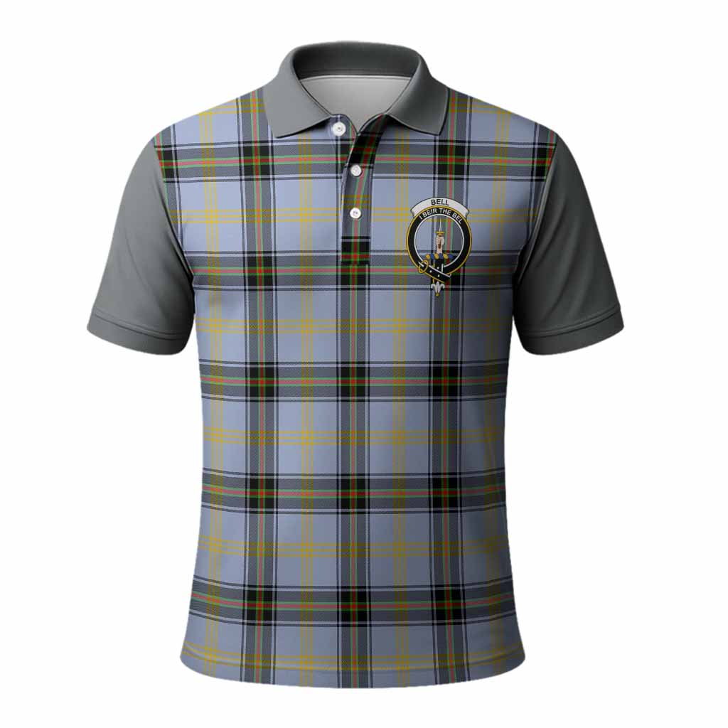 Bell Tartan Accent Polo Shirt with Family Crest