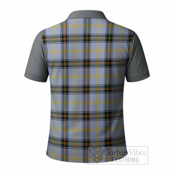 Bell Tartan Accent Polo Shirt with Family Crest