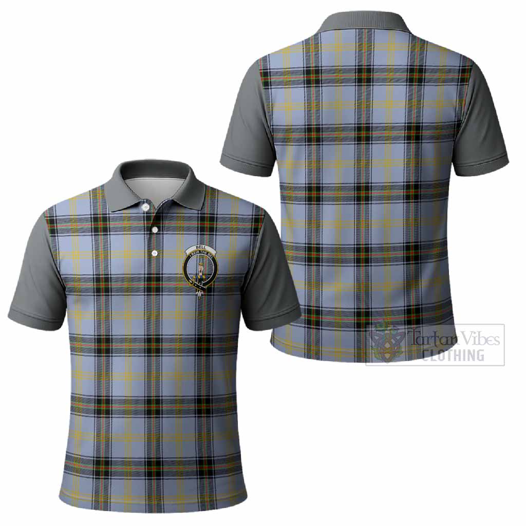 Bell Tartan Accent Polo Shirt with Family Crest