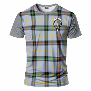 Bell Tartan Accent T-Shirt with Family Crest