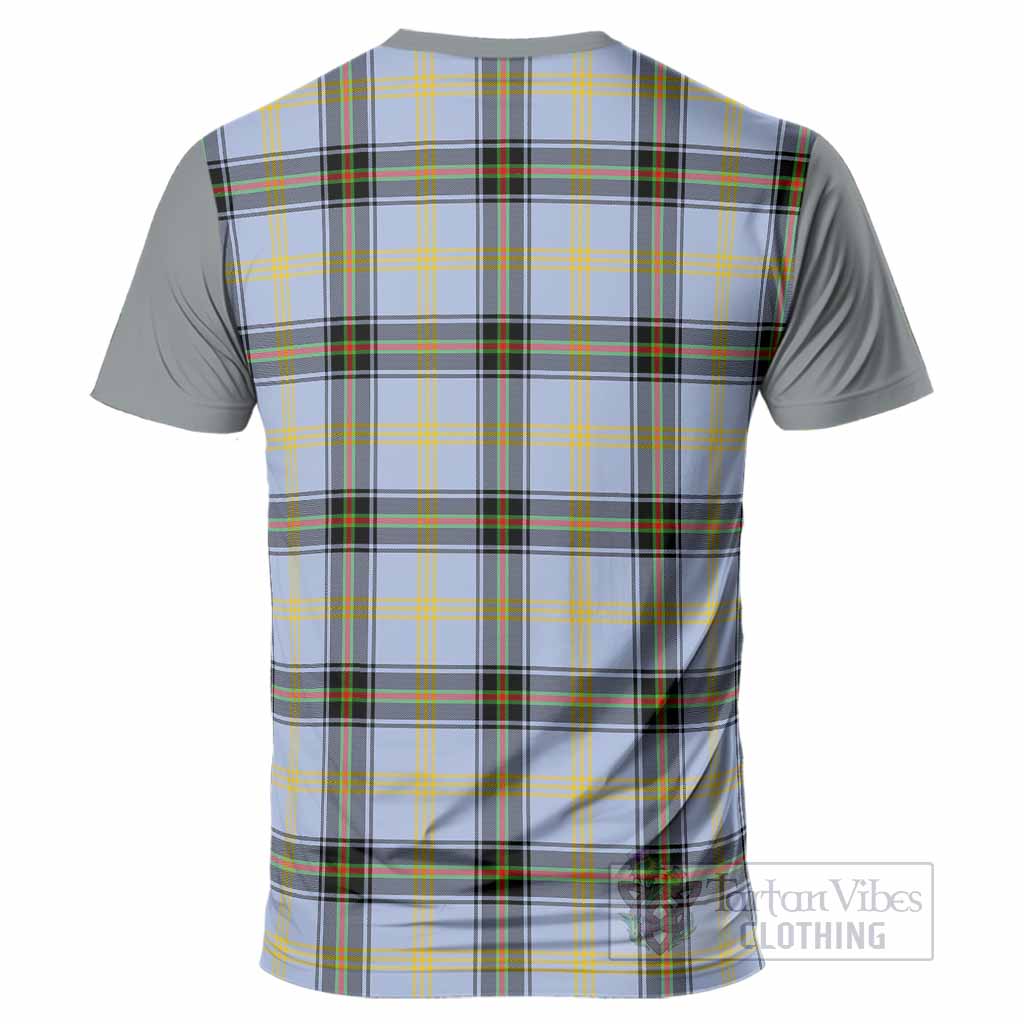 Bell Tartan Accent T-Shirt with Family Crest