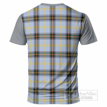 Bell Tartan Accent T-Shirt with Family Crest
