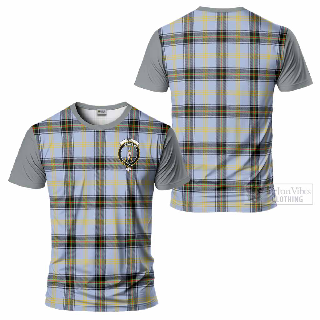 Bell Tartan Accent T-Shirt with Family Crest